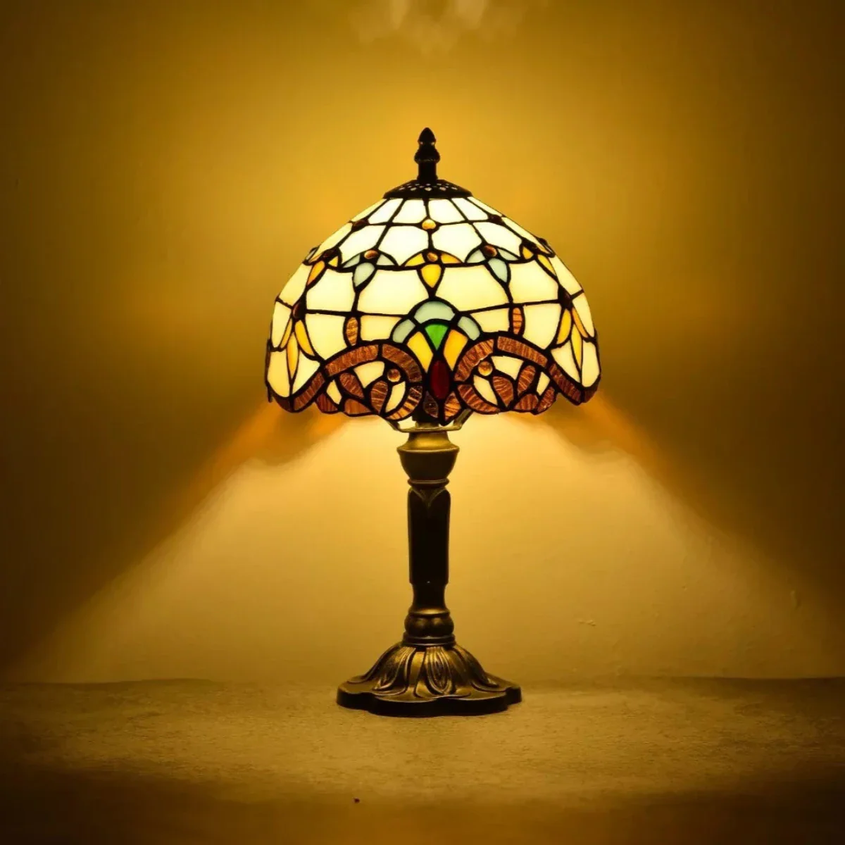 Antique Stained Glass Lamp - Image 3